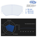 CL Brakes - Kit 4 pz. pastiglie freno (4020) - Ravasicorse