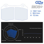 CL Brakes - Kit 4 pz. pastiglie freno (4022T15) - Ravasicorse