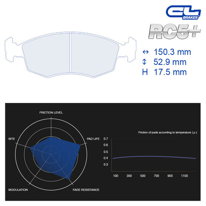 CL Brakes - Kit 4 pz. pastiglie freno (4023)