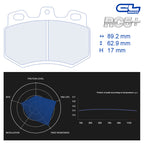 CL Brakes - Kit 4 pz. pastiglie freno (4024) - Ravasicorse
