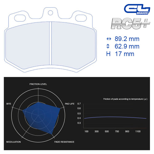CL Brakes - Kit 4 pz. pastiglie freno (4024) - Ravasicorse