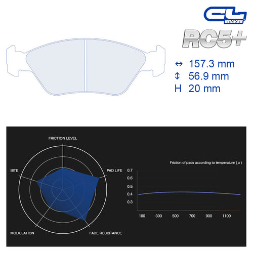 CL Brakes - Kit 4 pz. pastiglie freno (4025) - Ravasicorse