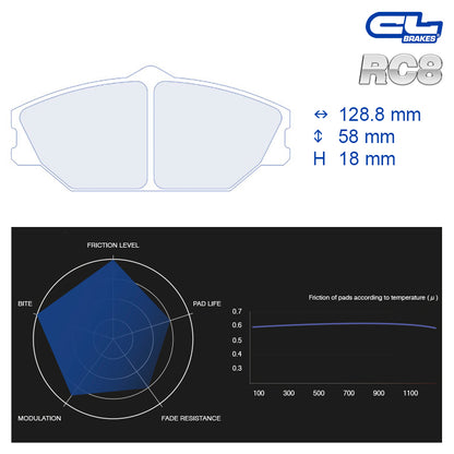 CL Brakes -  Kit 4 pcs. plaquettes de frein (4026)