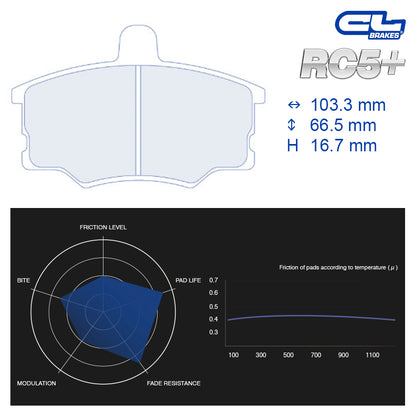 CL Brakes -  Kit 4 pcs. plaquettes de frein (4028)