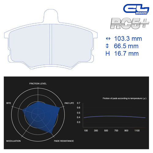 CL Brakes - Kit 4 pz. pastiglie freno (4028) - Ravasicorse