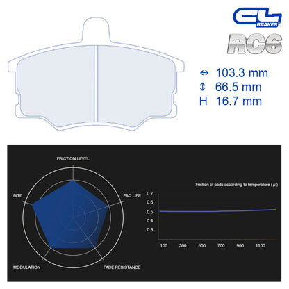 CL Brakes -  Kit 4 pcs. plaquettes de frein (4028)