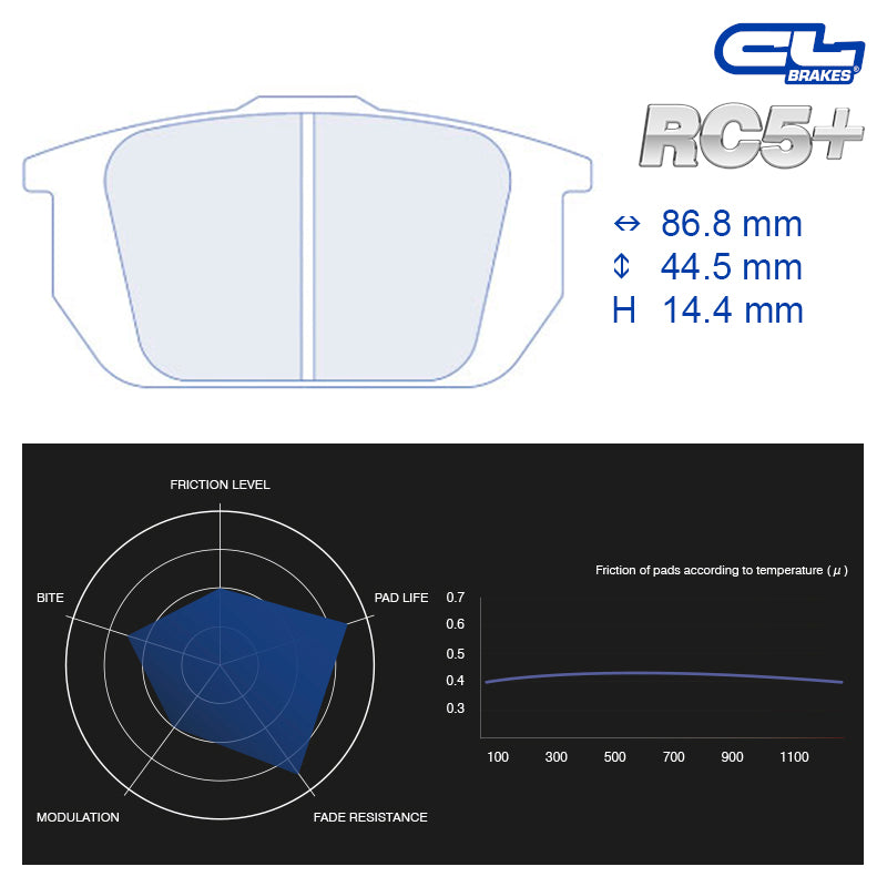 CL Brakes - Kit 4 pz. pastiglie freno (4030) - Ravasicorse