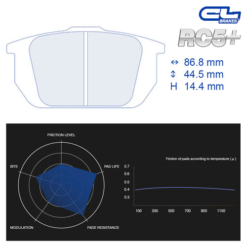 CL Brakes - Kit 4 pz. pastiglie freno (4030) - Ravasicorse