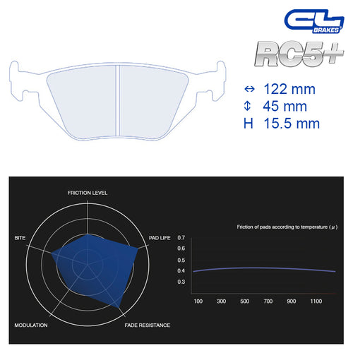CL Brakes - Kit 4 pz. pastiglie freno (4032T15) - Ravasicorse