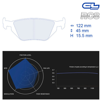 CL Brakes - Kit 4 pz. pastiglie freno (4032T15)