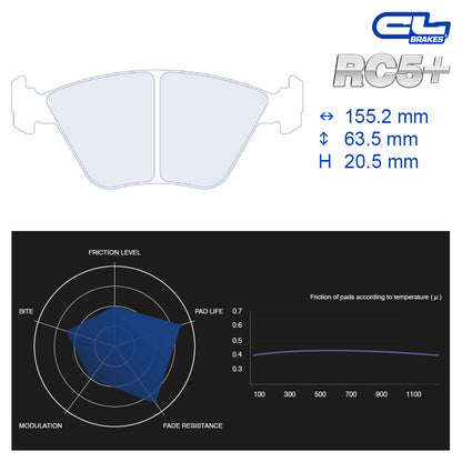 CL Brakes - Kit 4 pz. pastiglie freno (4033)