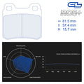 CL Brakes - Kit 4 pz. pastiglie freno (4037) - Ravasicorse