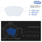 CL Brakes - Kit 4 pz. pastiglie freno (4041) - Ravasicorse