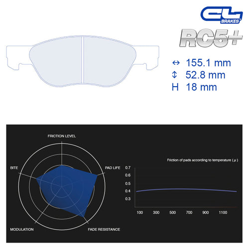 CL Brakes - Kit 4 pz. pastiglie freno (4042-2) - Ravasicorse