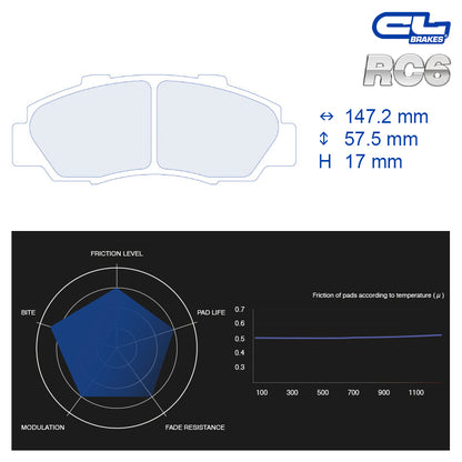 CL Brakes -  Kit 4 pcs. plaquettes de frein (4044)