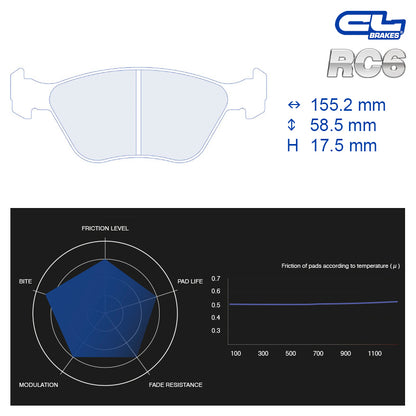 CL Brakes - Kit 4 pz. pastiglie freno (4046)