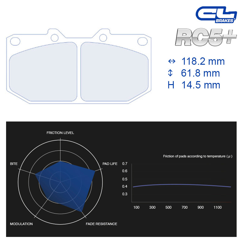CL Brakes - Kit 4 pz. pastiglie freno (4047) - Ravasicorse
