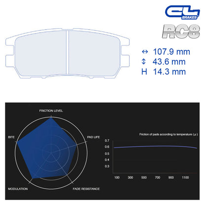 CL Brakes - Kit 4 pz. pastiglie freno (4052)