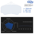 CL Brakes - Kit 4 pz. pastiglie freno (4055) - Ravasicorse