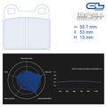 CL Brakes - Kit 4 pz. pastiglie freno (4056) - Ravasicorse