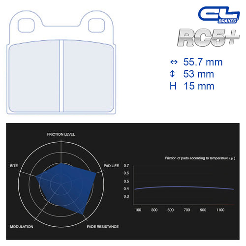 CL Brakes - Kit 4 pz. pastiglie freno (4056) - Ravasicorse