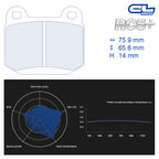 CL Brakes - Kit 4 pz. pastiglie freno (4060T14) - Ravasicorse