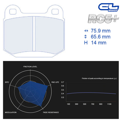 CL Brakes - Kit 4 pz. pastiglie freno (4060T14)