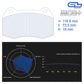 CL Brakes - Kit 4 pz. pastiglie freno (4061T18) - Ravasicorse