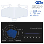 CL Brakes - Kit 4 pz. pastiglie freno (4064) - Ravasicorse