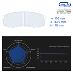 CL Brakes - Kit 4 pz. pastiglie freno (4065) - Ravasicorse