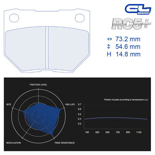 CL Brakes - Kit 4 pz. pastiglie freno (4069) - Ravasicorse