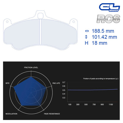 CL Brakes -  Kit 4 pcs. plaquettes de frein (4075)