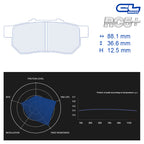 CL Brakes - Kit 4 pz. pastiglie freno (4076) - Ravasicorse