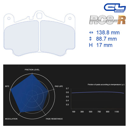 CL Brakes -  Kit 4 pcs. plaquettes de frein (4078)