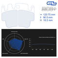 CL Brakes - Kit 4 pz. pastiglie freno (4082) - Ravasicorse