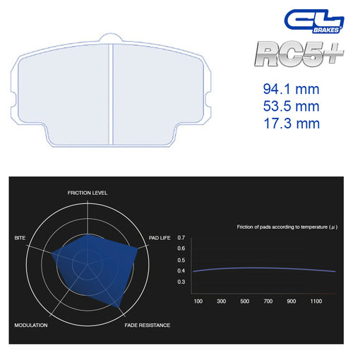 CL Brakes - Kit 4 pz. pastiglie freno (4084) - Ravasicorse