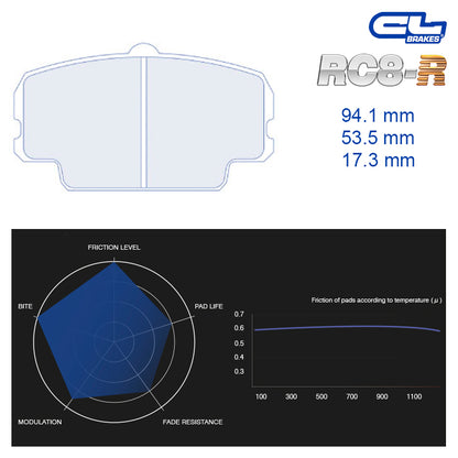 CL Brakes -  Kit 4 pcs. plaquettes de frein (4084)