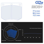 CL Brakes - Kit 4 pz. pastiglie freno (4085) - Ravasicorse