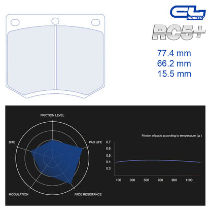 CL Brakes -  Kit 4 pcs. plaquettes de frein (4085)