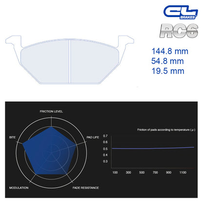 CL Brakes -  Kit 4 pcs. plaquettes de frein (4088)