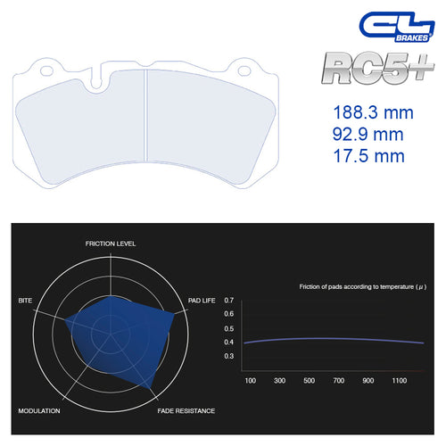 CL Brakes - Kit 4 pz. pastiglie freno (4090) - Ravasicorse