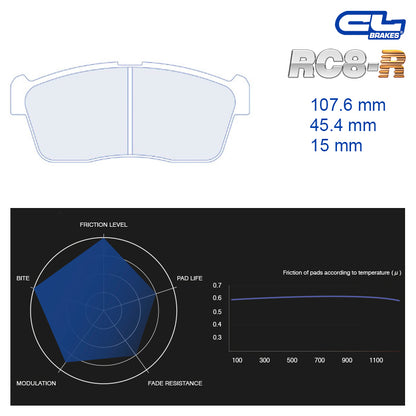 CL Brakes -  Kit 4 pcs. plaquettes de frein (4093)