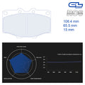 CL Brakes - Kit 4 pz. pastiglie freno (4094) - Ravasicorse