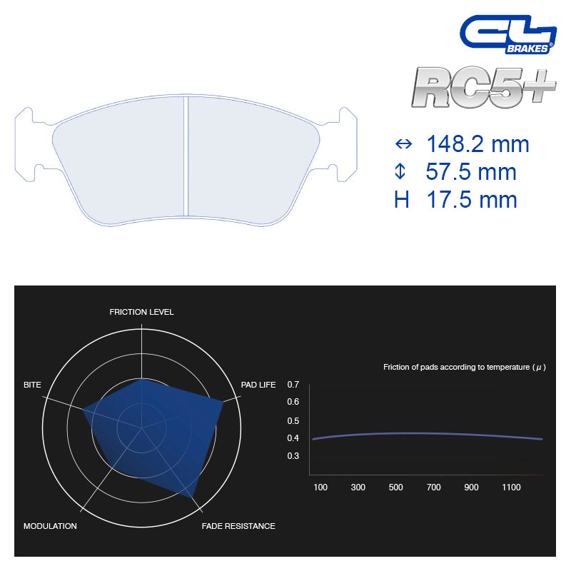 CL Brakes -  Kit 4 pcs. plaquettes de frein (4104)