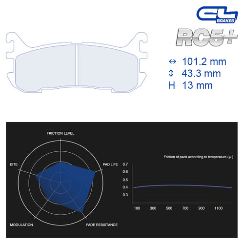 CL Brakes - Kit 4 pz. pastiglie freno (4106) - Ravasicorse