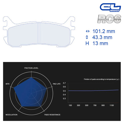 CL Brakes -  Kit 4 pcs. plaquettes de frein (4106)