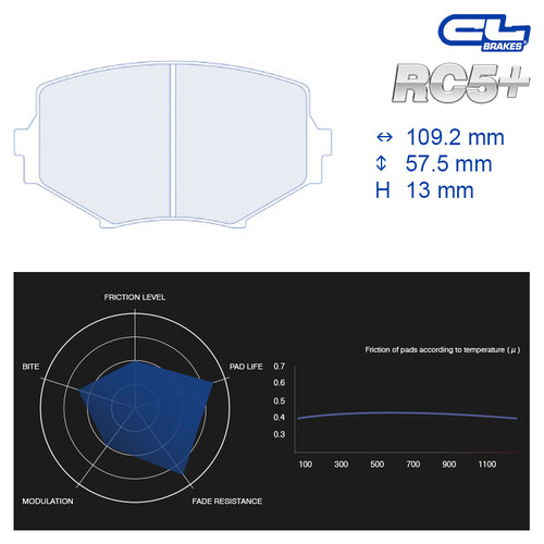 CL Brakes - Kit 4 pz. pastiglie freno (4107) - Ravasicorse