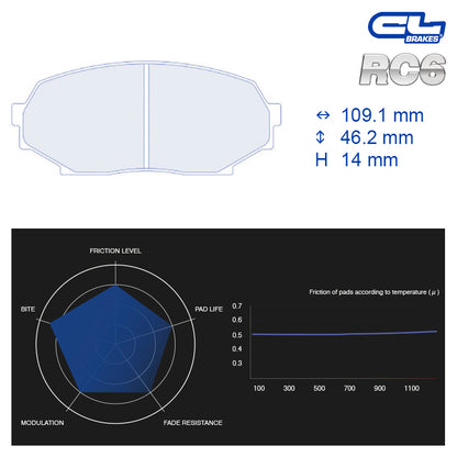 CL Brakes -  Kit 4 pcs. plaquettes de frein (4109)