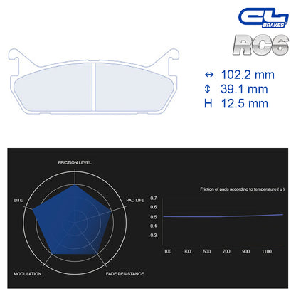 CL Brakes -  Kit 4 pcs. plaquettes de frein (4110)