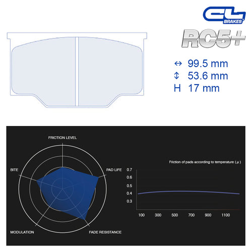 CL Brakes - Kit 4 pz. pastiglie freno (4113) - Ravasicorse